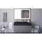Castello Usa Nile 48" Wall Mounted  Gray Vanity With Black Top And Gold Handles CB-MC-48G-GLD-2053-BL - alternate 5